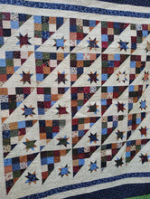 Load image into Gallery viewer, Handcrafted Star Quilt – All Cotton, Professionally Quilted
