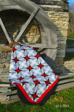 Load image into Gallery viewer, Luxury handmade modern quilt, gray red black quilt.
